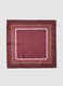 Brown scarf with contrasting geometric pattern_1