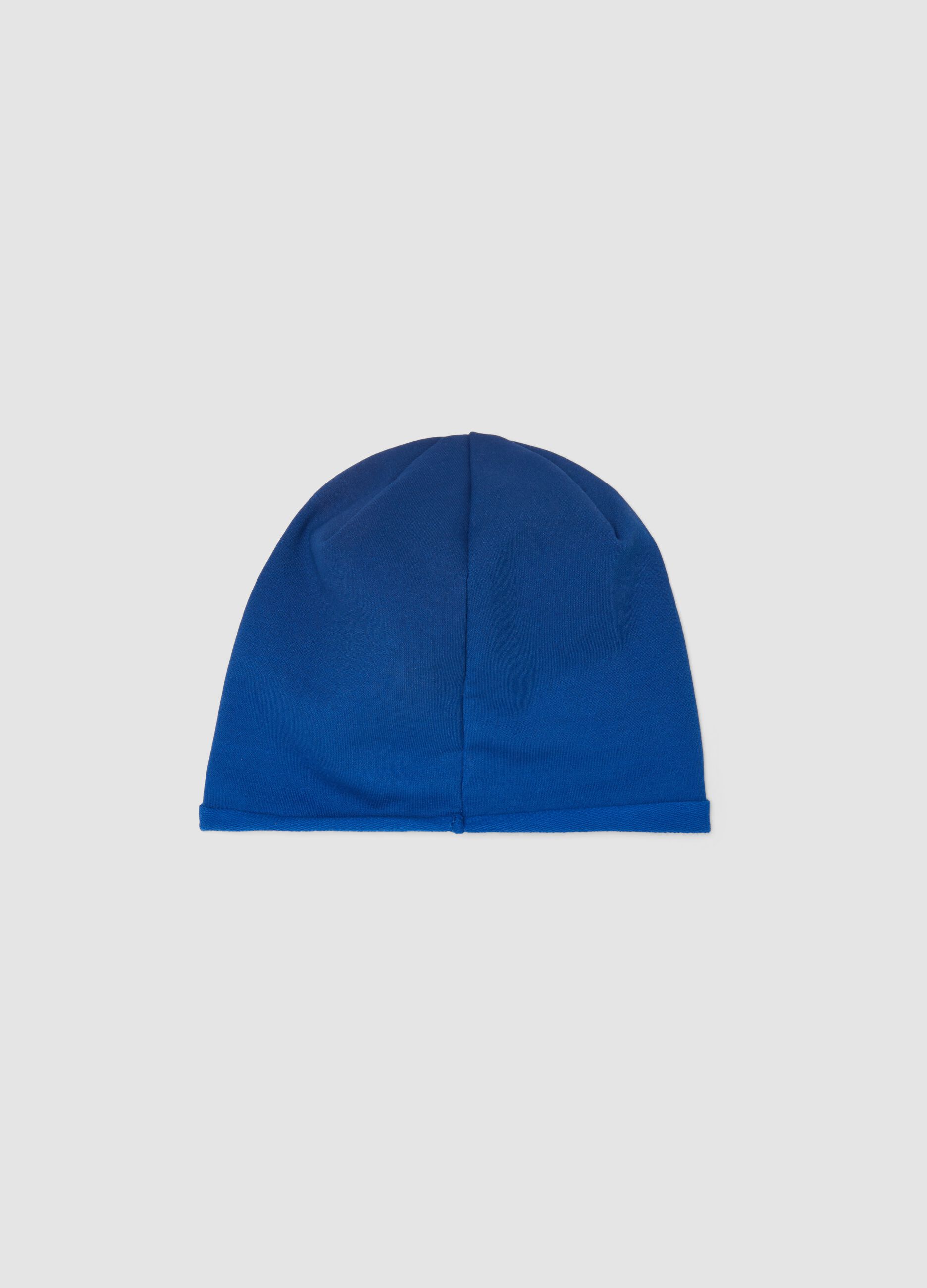 Blue stretch cotton hat with MARVEL Spider-Man print for boys