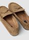 Brown genuine leather loafers with bow_2