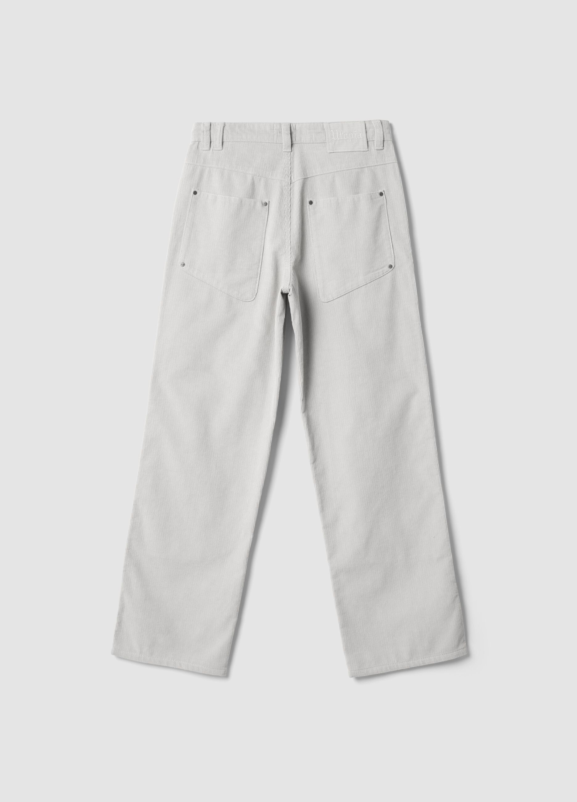 Corduroy Carpenter Trousers Light Beige