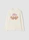 White organic cotton T-shirt with high neck_0