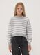 Grey striped viscose-blend crew-neck jumper_1