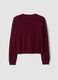 Cardigan rosso in pura lana con girocollo_2