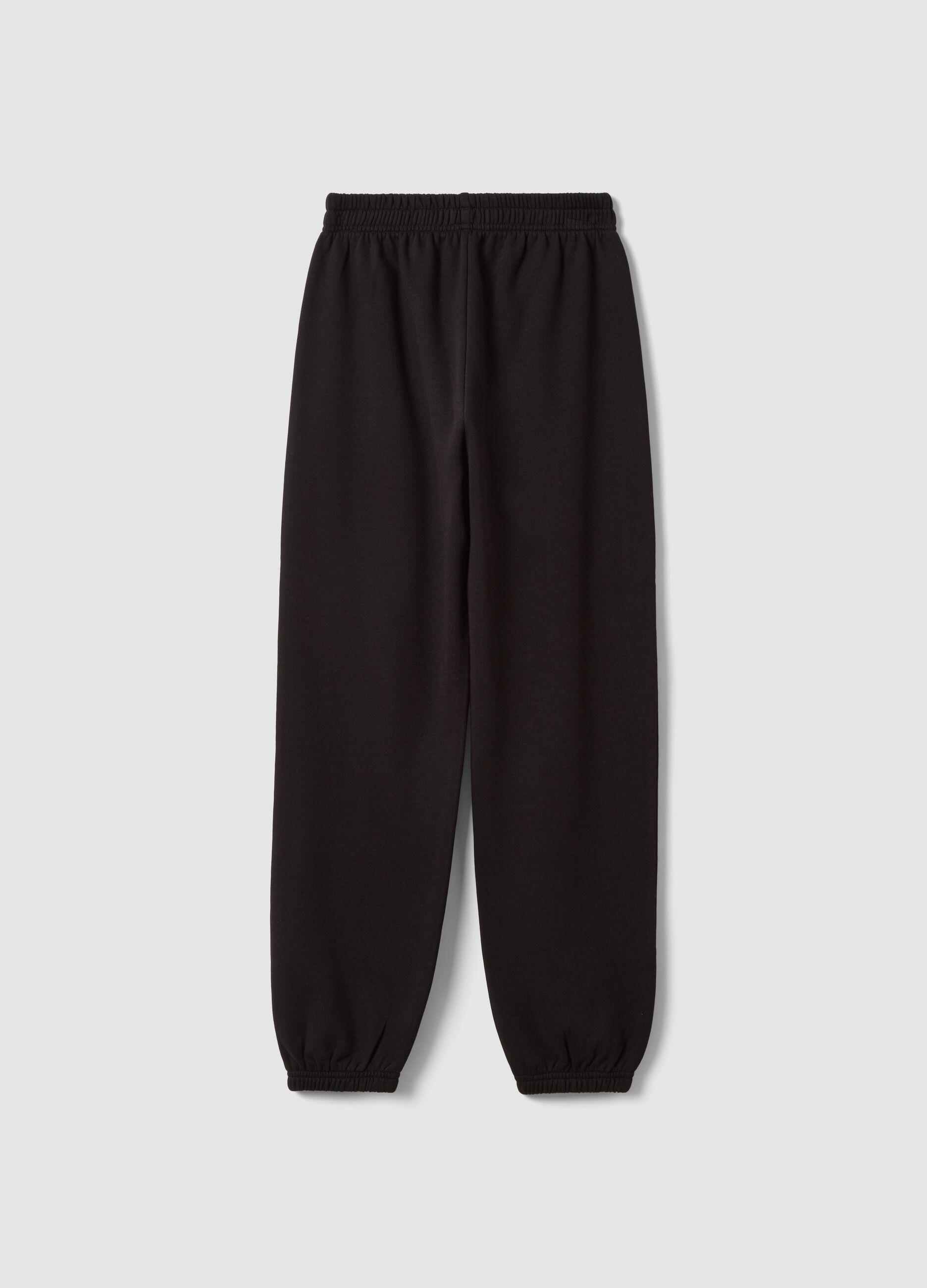 Pantaloni jogger neri in puro cotone