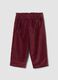 Pantaloni chino rossi in puro cotone con vita regolabile_0