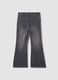 Girls&rsquo; grey flared jeggings in stretchy cotton-viscose blend_1