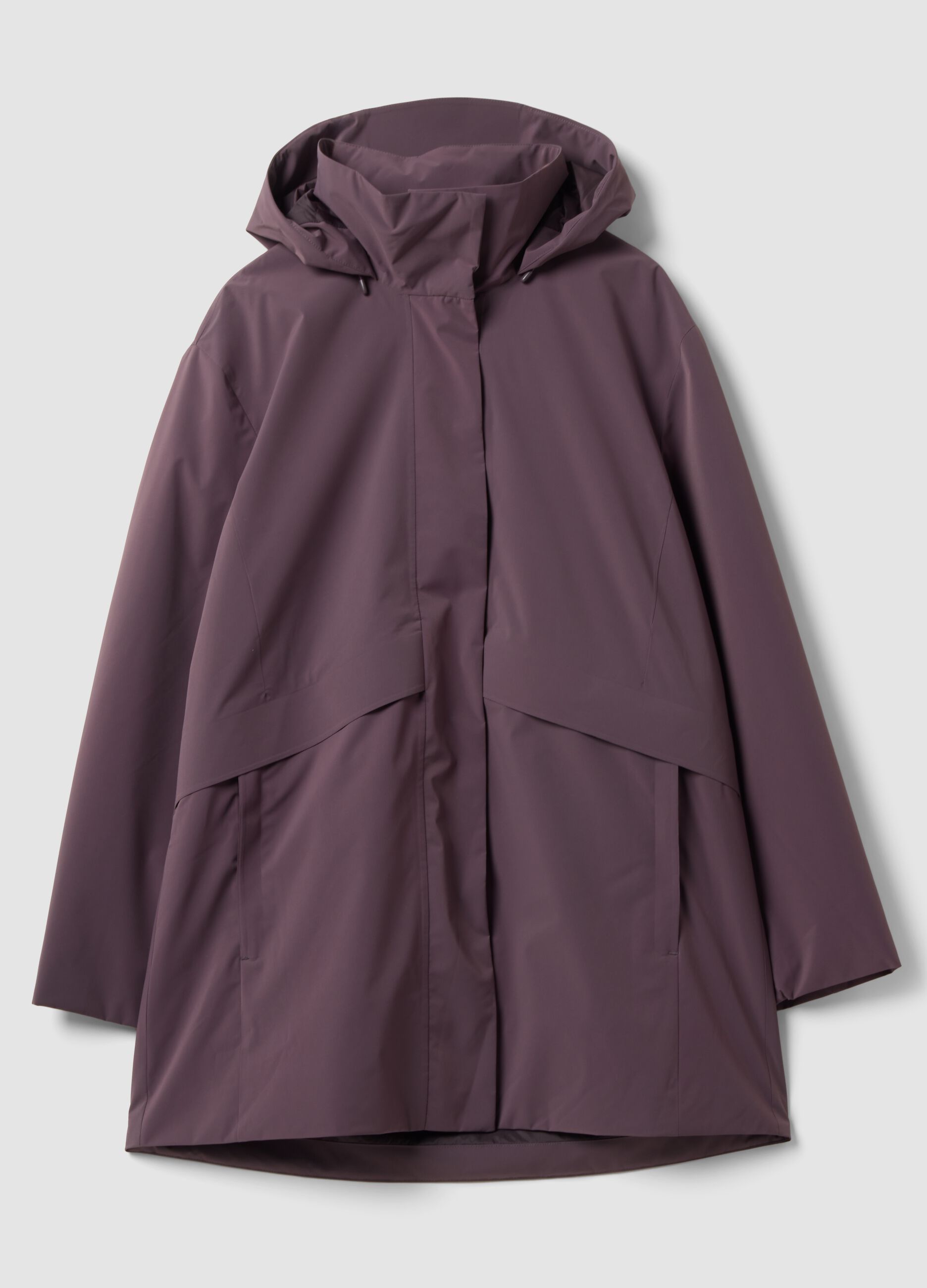 Water-repellent, breathable padded purple parka with hood ALTAVIA STUDIO