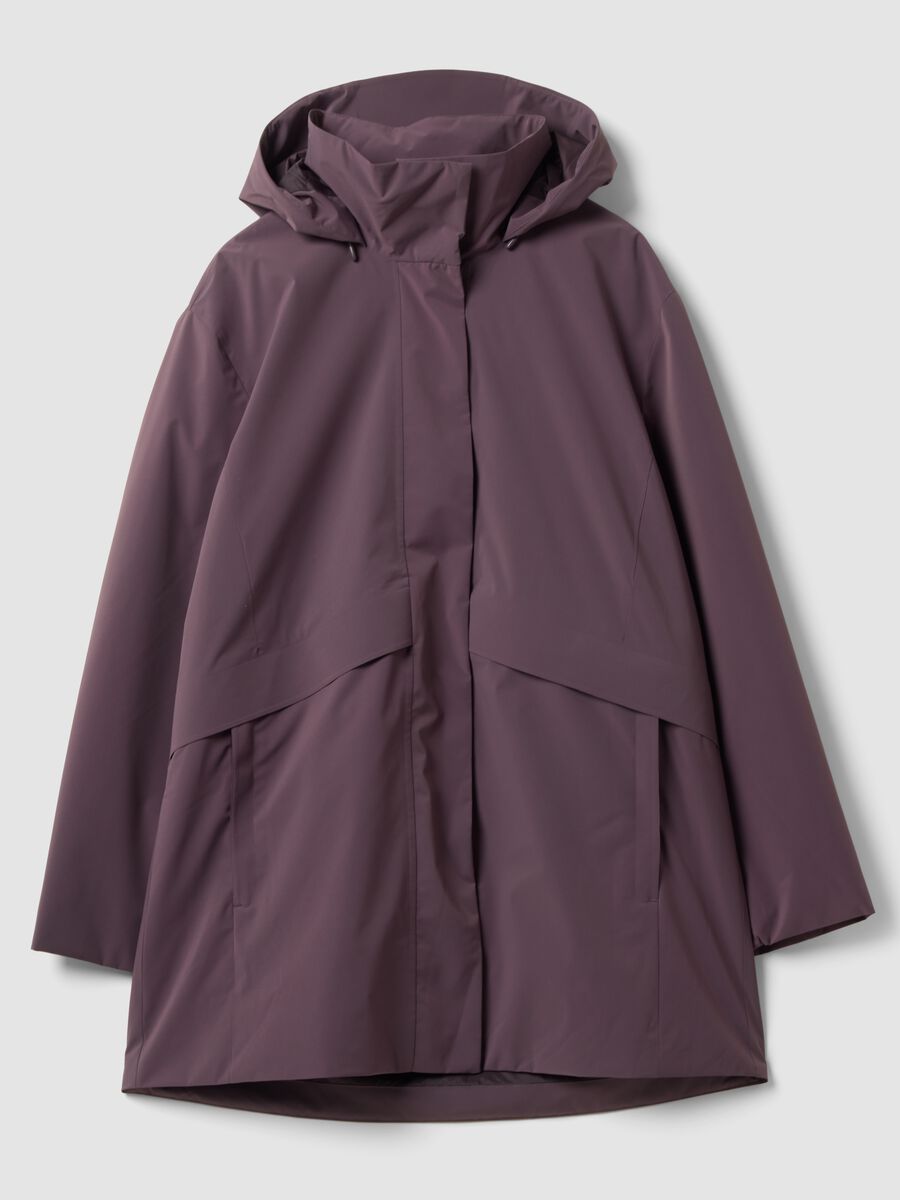 Water-repellent, breathable padded purple parka with hood ALTAVIA STUDIO_5