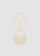 2-pack of beige bibs in pure organic cotton with teddy bear print_0