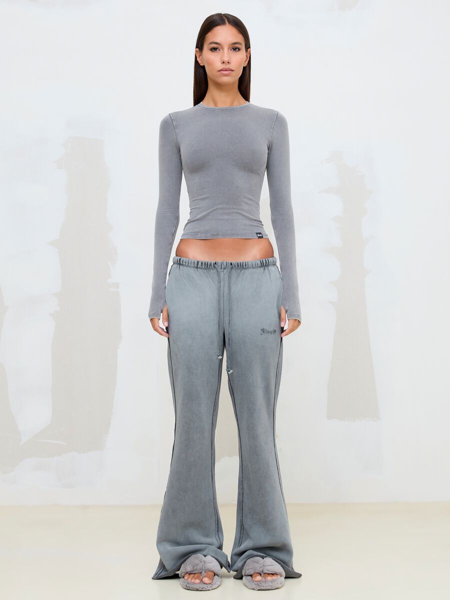 Perfect Long Sleeve Top Washed Grey_2