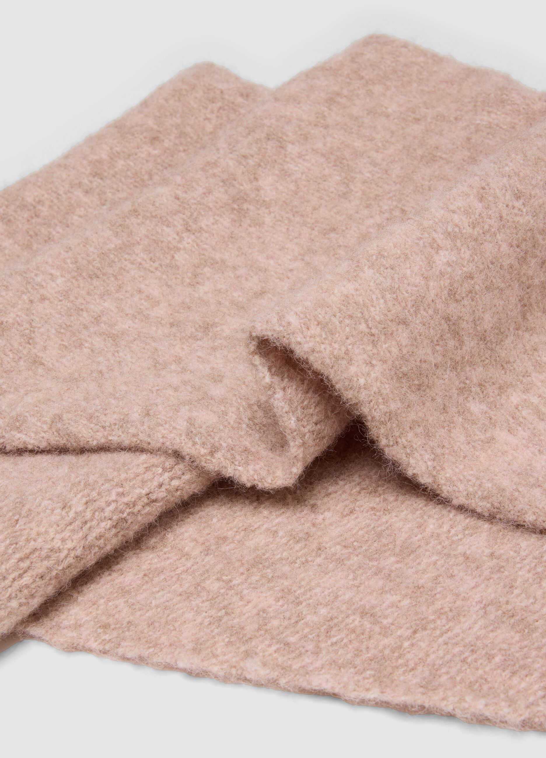 Pink stretch wool scarf