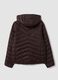 Brown Ultralight Quilted Jacket with Hood and Zip_5