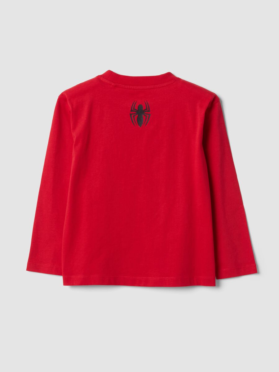 Red pure cotton T-shirt with MARVEL Spider-Man print_1