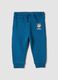 Pantaloni jogger blu in puro cotone_0