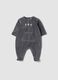 Tutina grigia con piedi in misto cotone organico con stampa Mickey_0