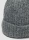 Cappello grigio in lana elasticizzata a coste_2