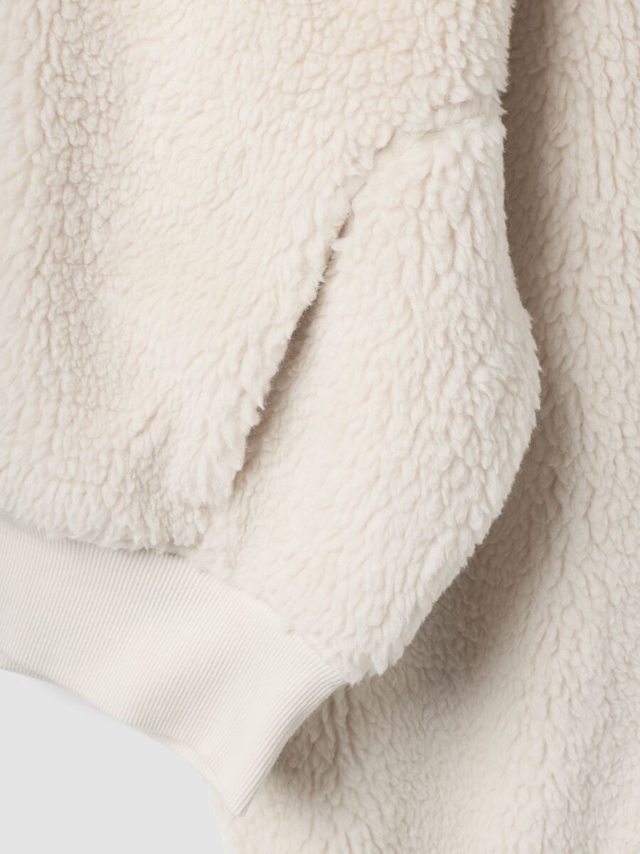 Full-zip bianca con cappuccio effetto teddy ALTAVIA STUDIO_7