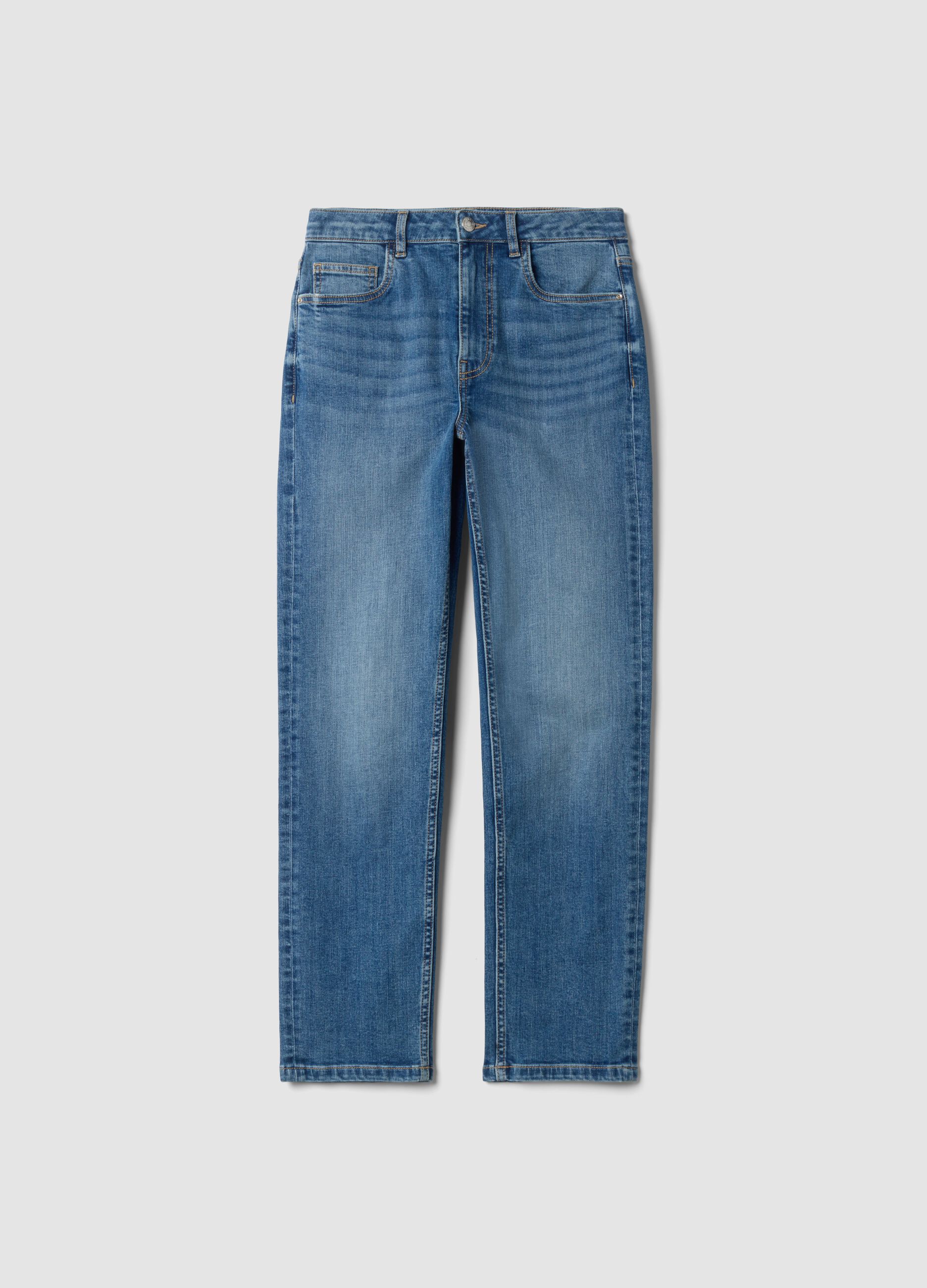 Slim-fit stretch cotton denim jeans