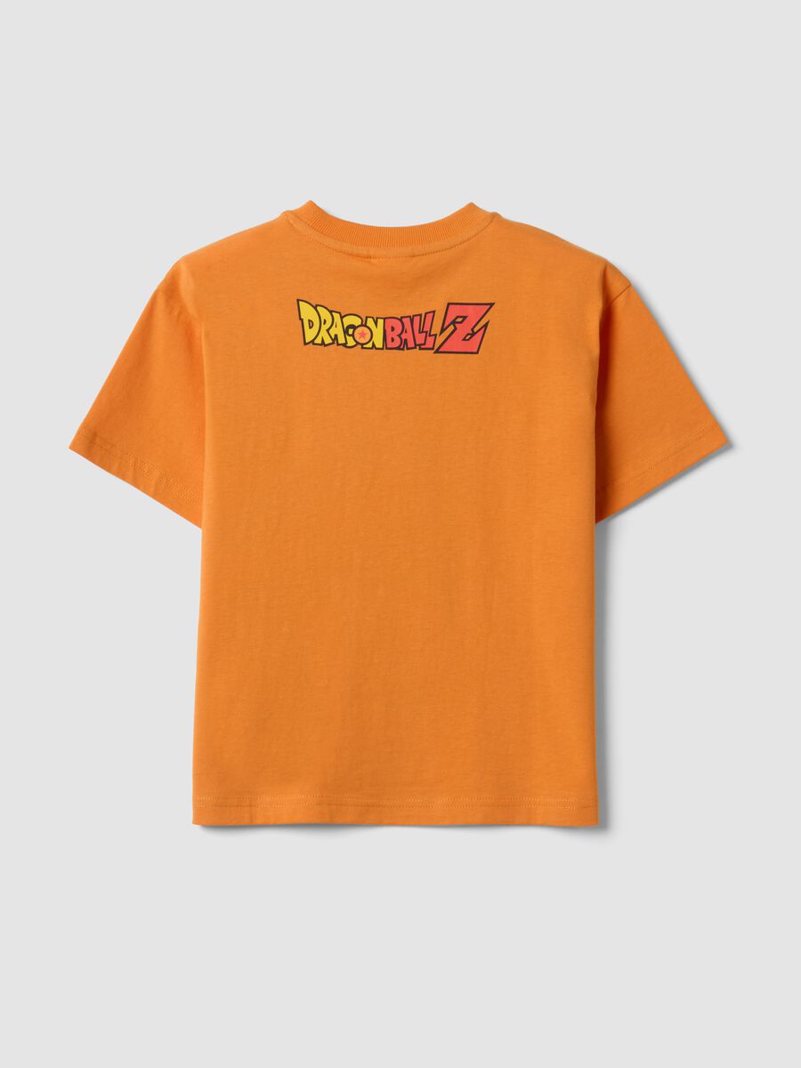 Orange pure cotton Dragon Ball Z print T-shirt for boys_1
