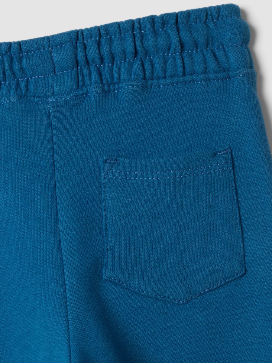 Blue pure cotton jogger trousers_3