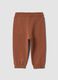 Brown pure cotton joggers, regular fit_1