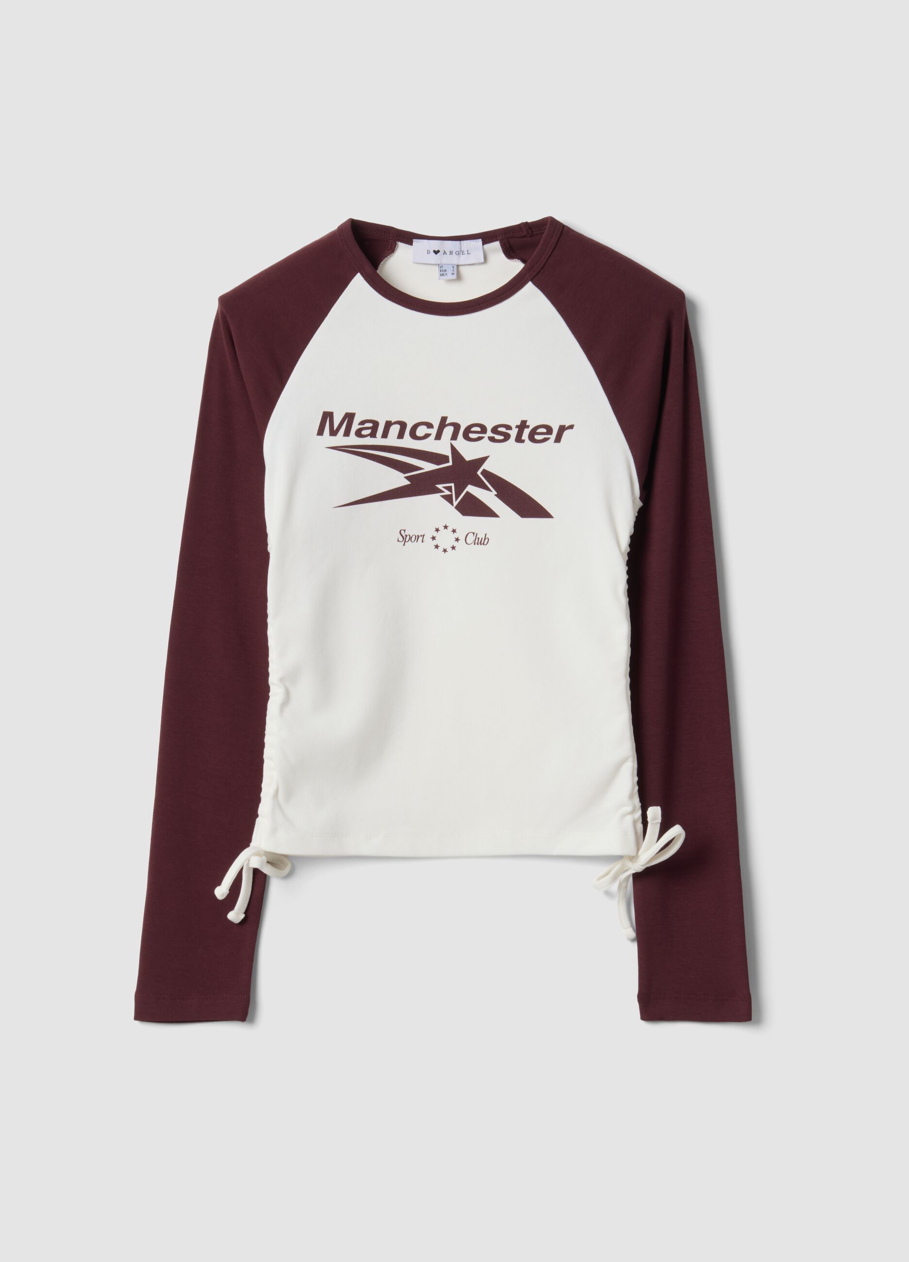 White stretch cotton crew-neck T-shirt