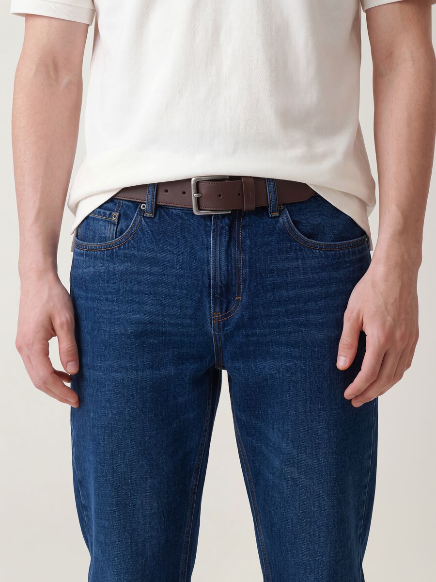 بنطال جينز دنيم من قطن خالص بقصّة Regular Tapered_3