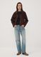 Brown regular-fit shacket with patch pockets_1