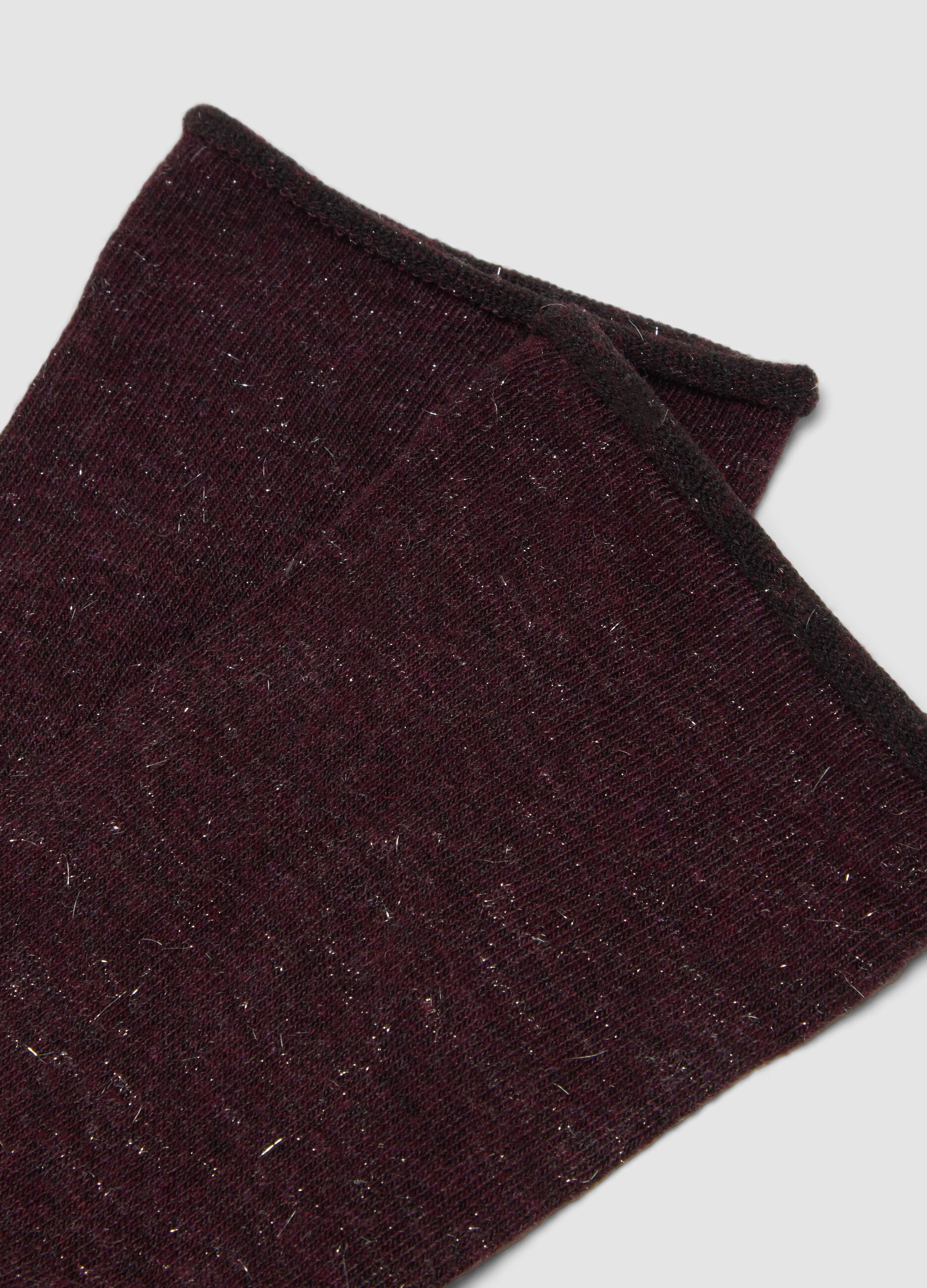 Red socks in stretch viscose