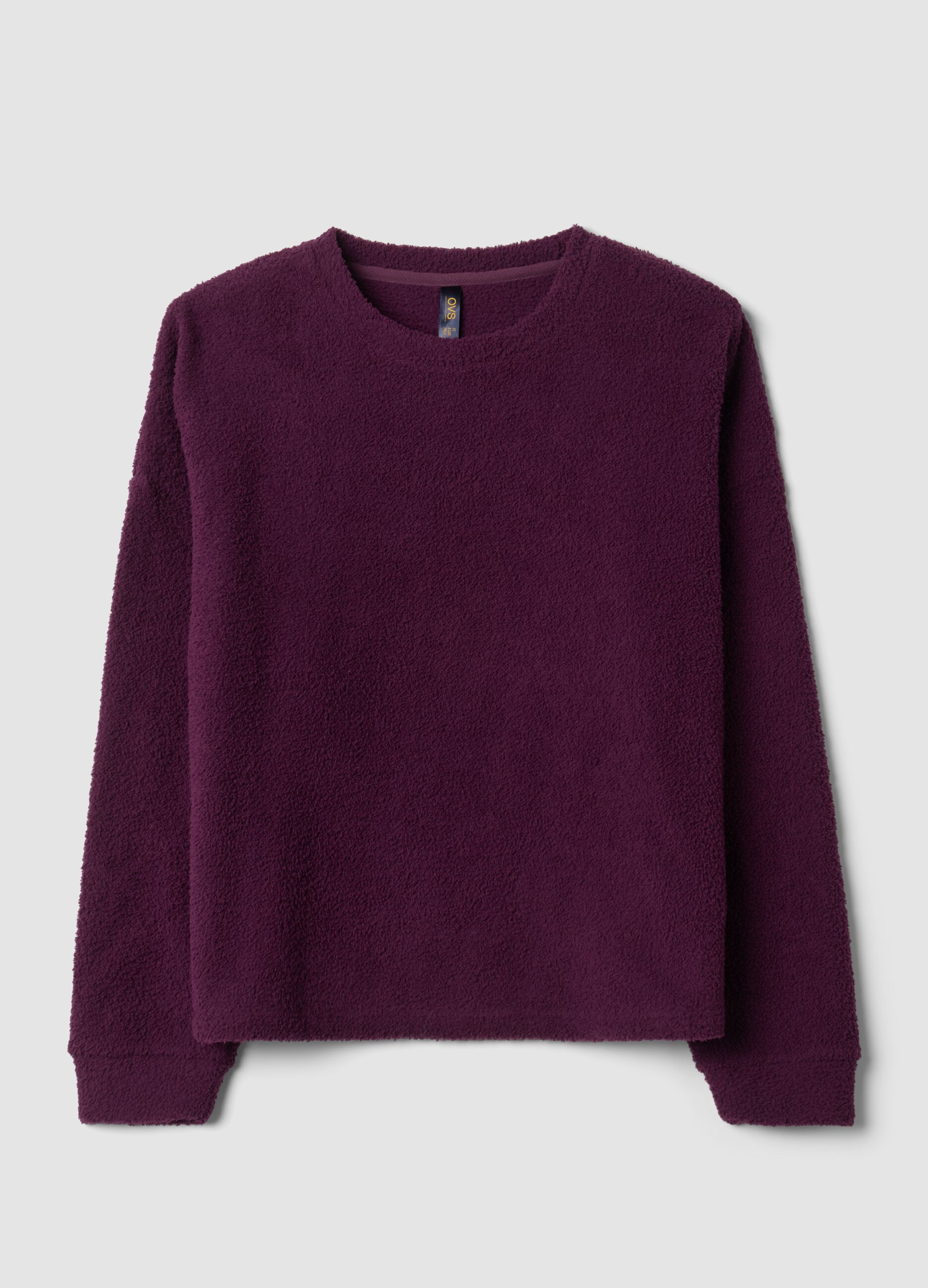 Purple stretch crew-neck pyjamas