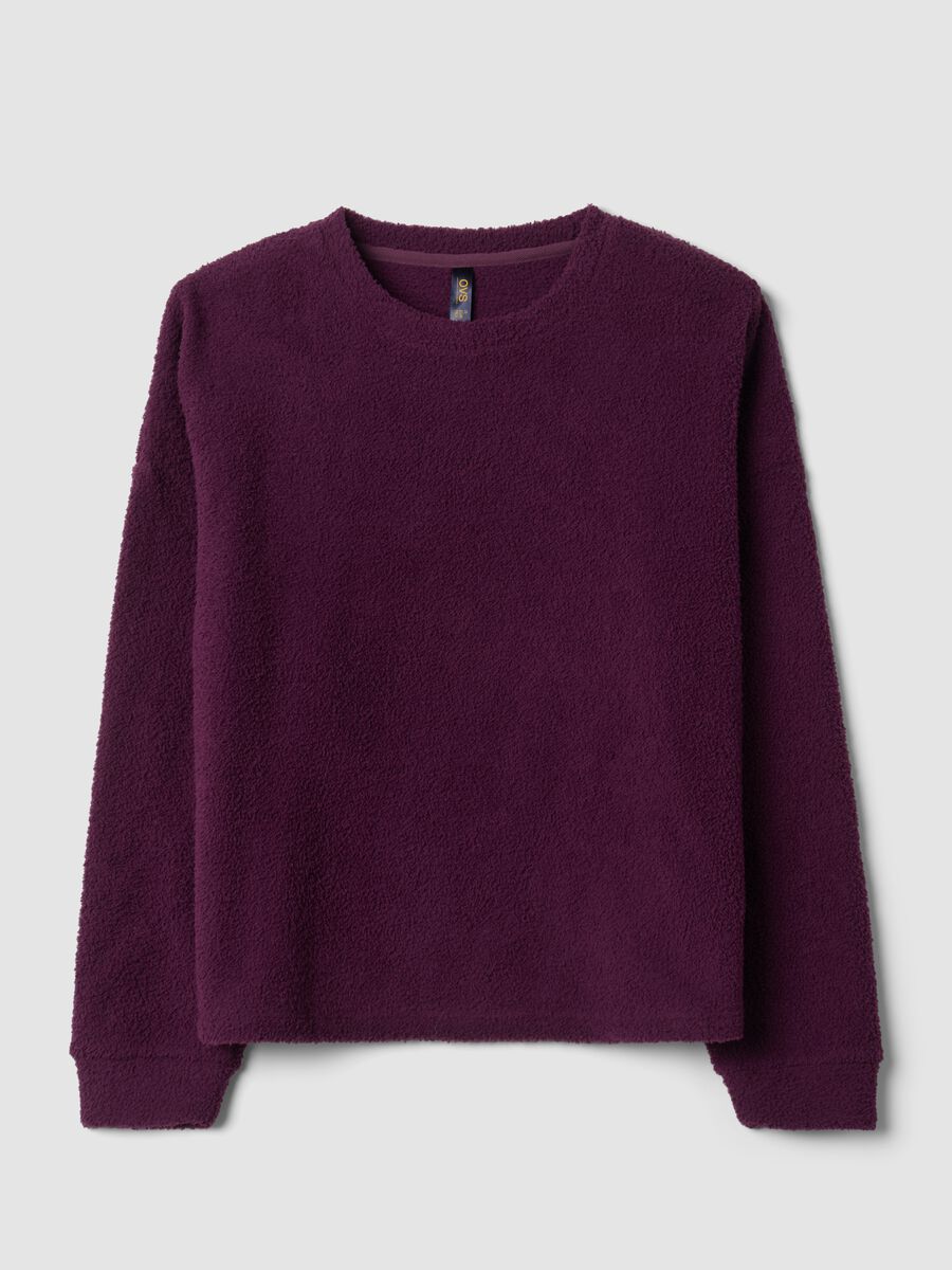 Purple stretch crew-neck pyjamas_4