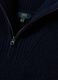 Navy blue regular-fit stretch wool half-zip jumper_1