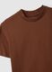 Brown pure cotton t-shirt regular fit_5