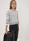Grey striped viscose-blend crew-neck jumper_0