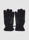 Blue fleece gloves with elasticated cuff_1