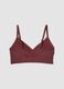 Red lace stretch-fabric bralette bra_6