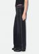 Black pure cotton wide-leg jeans with studs_2