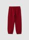 Pantaloni jogger rossi in puro cotone organico_1