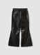 Pantaloni neri flare con vita elasticizzata_2