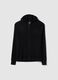 Black Ribbed Knit Hoodie_5
