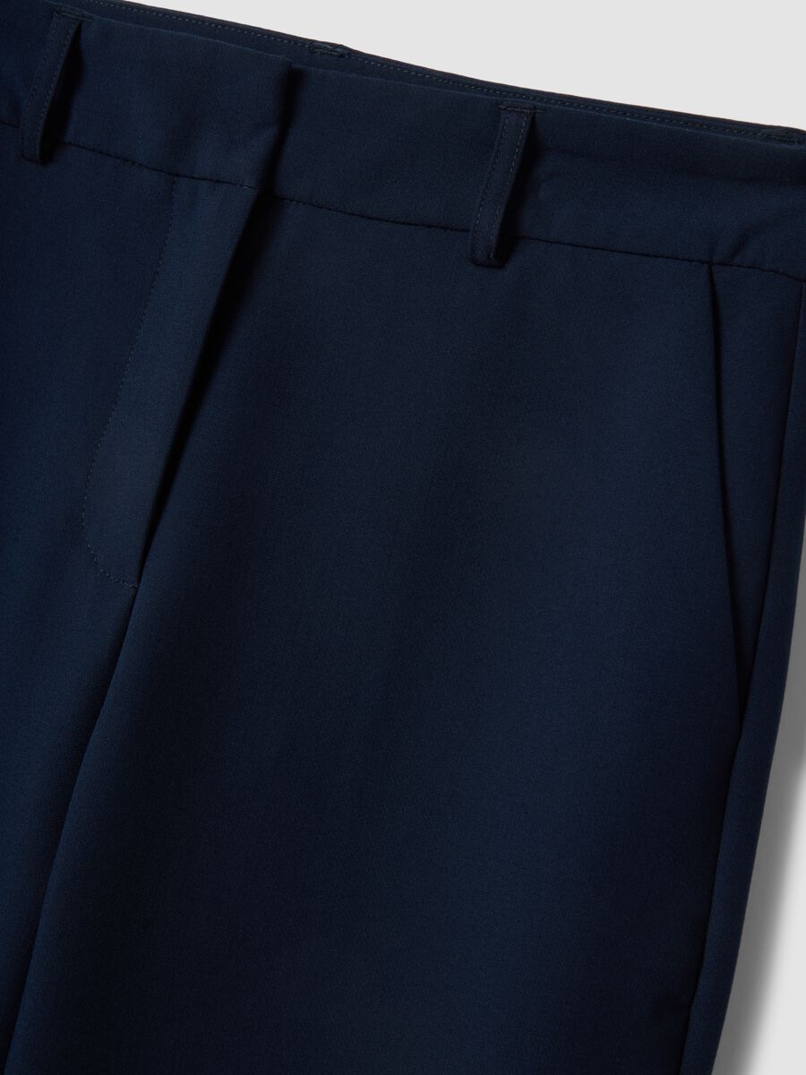 Elegant Blue Straight Trousers_6
