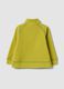 Felpa verde con girocollo e zip in pile regular fit_1