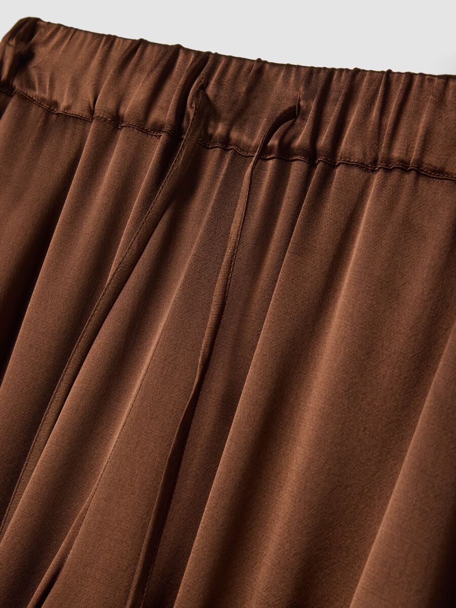 Brown pure viscose straight-leg trousers_1