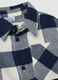 Blue and white checked pure cotton oversized shirt_2