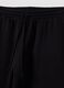 Black cotton-blend joggers with drawstring waist_1