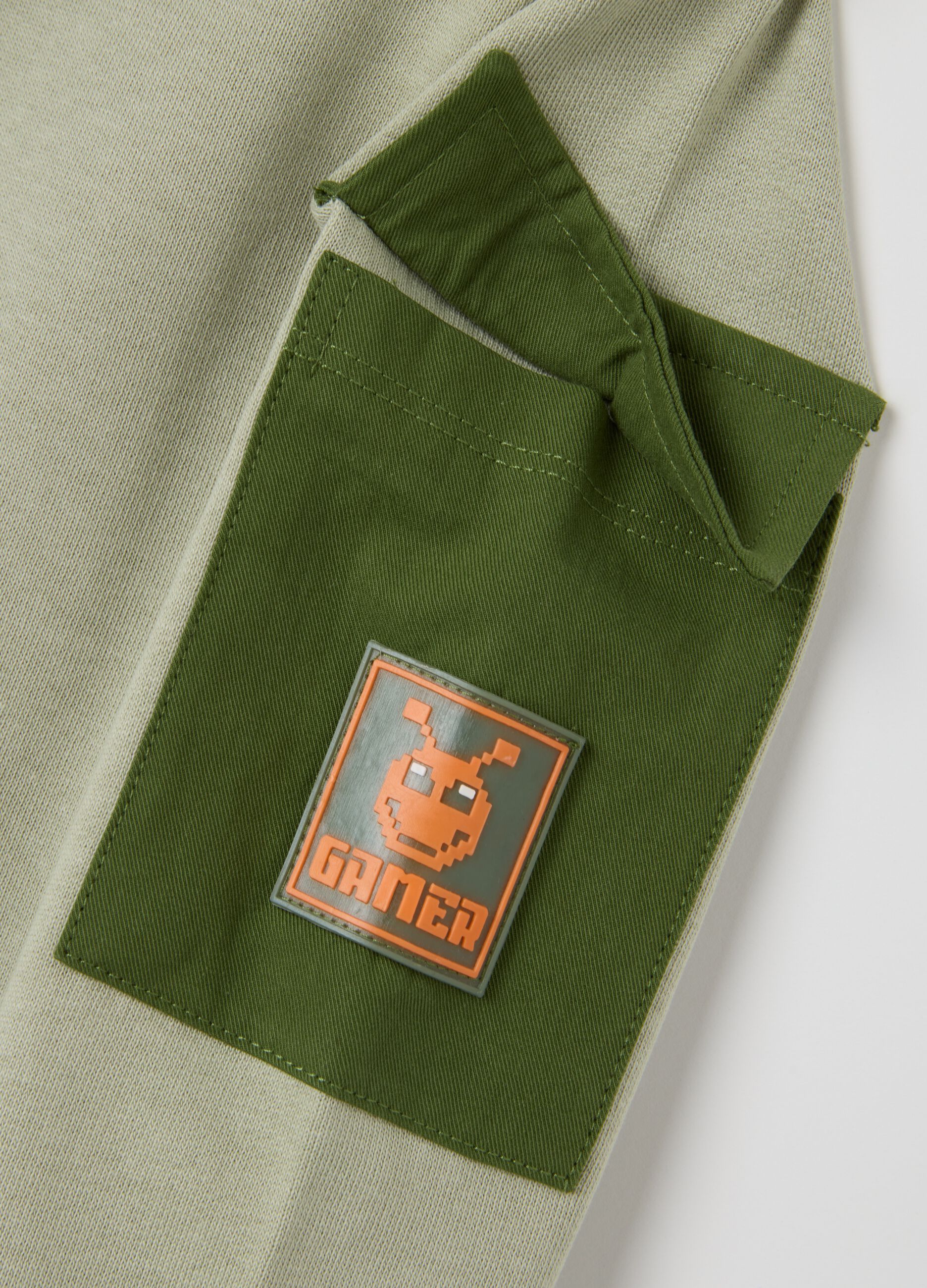 Children's green pure cotton sweatshirt regular fit