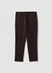 Brown stretch-cotton regular-fit trousers_2