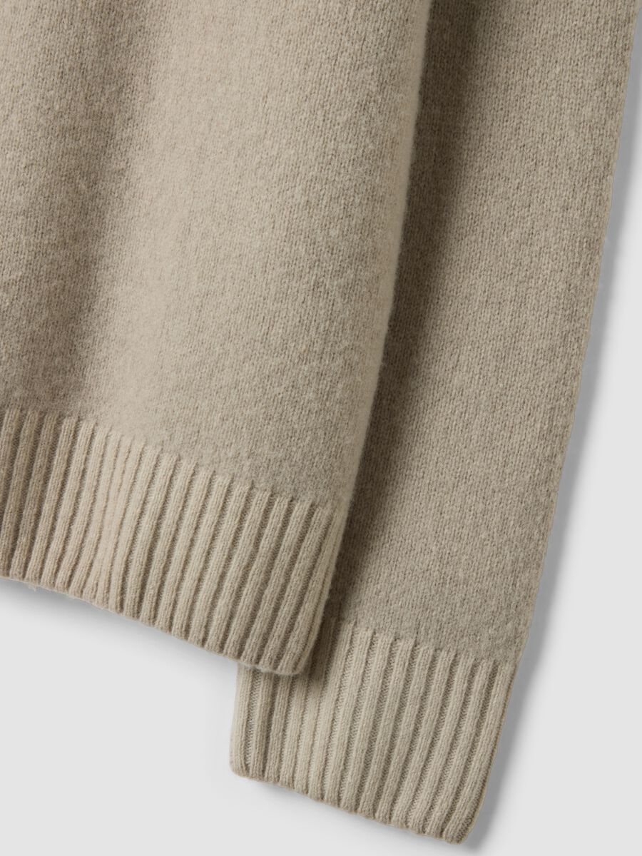 Grey crew-neck wool-blend jumper, regular fit_1