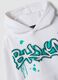 White cotton-blend hoodie with graffiti print_2