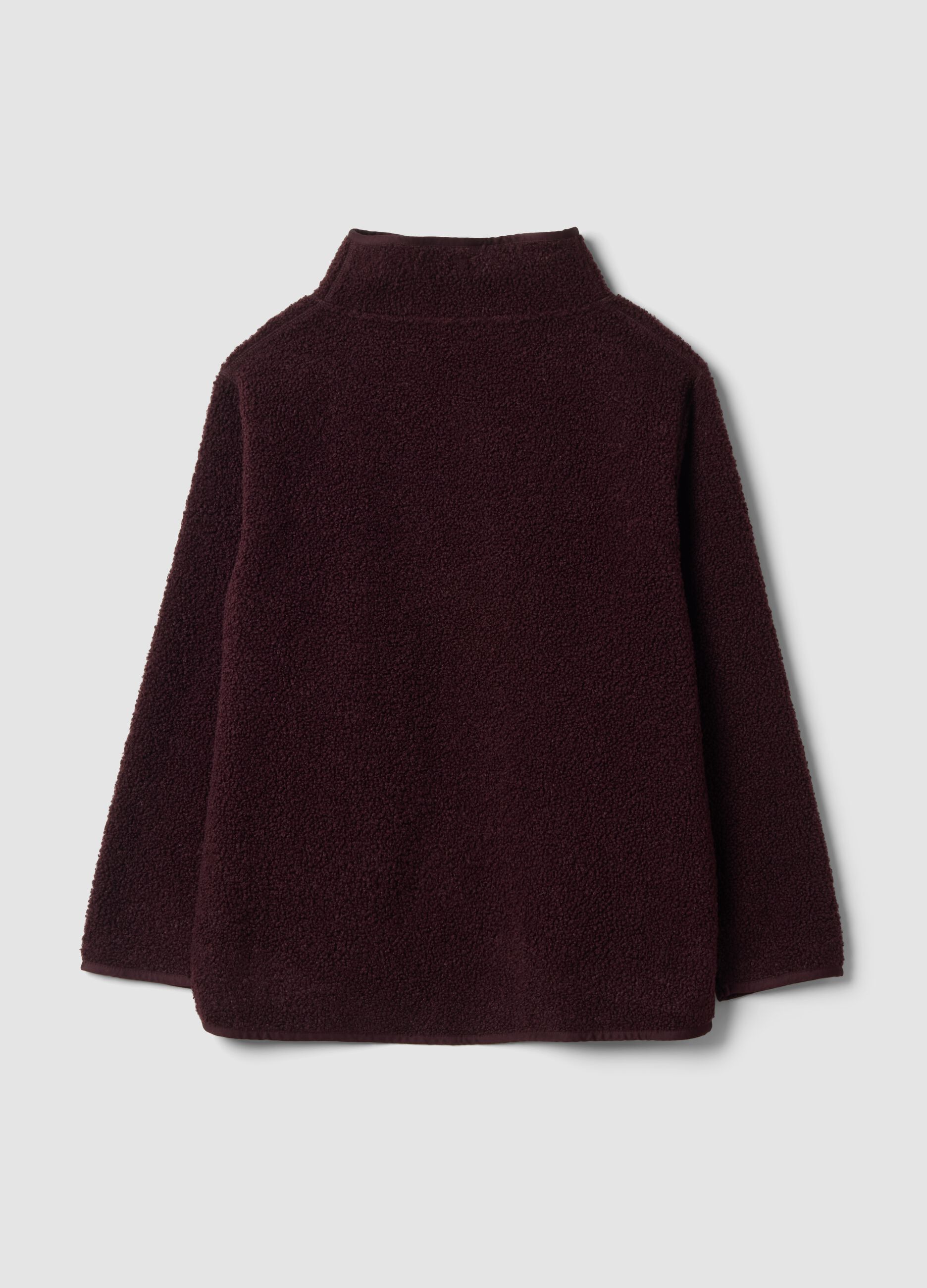 Plum purple crew-neck zip sweatshirt